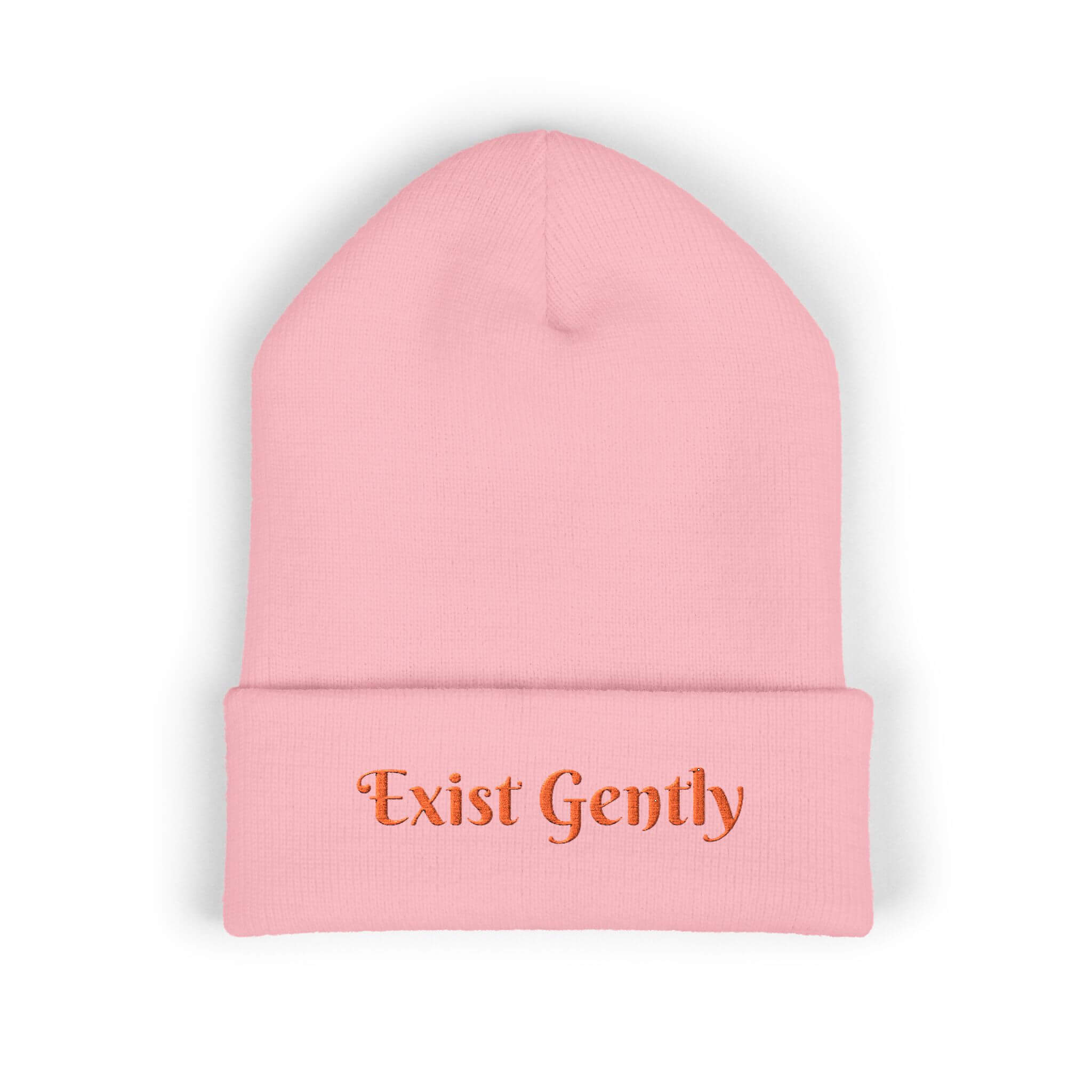 Embroidered winter knitted hat with with personalized signature style