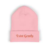 Embroidered winter knitted hat with with personalized signature style
